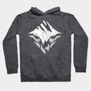 Dauntless White Distressed Emblem Logo Hoodie